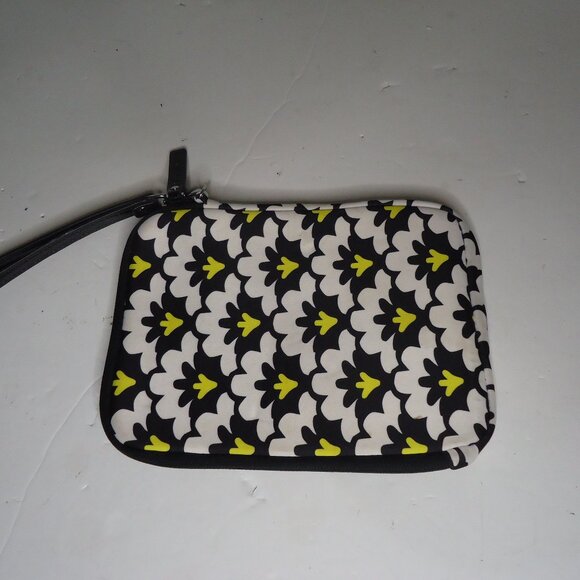 Vera Bradley Fanfare Fans Yellow Black Neoprene Tablet eReader Sleeve Retired - Picture 1 of 6